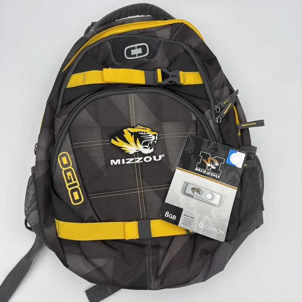 MIZZOU TIGERS OGIO Rebel 15 Laptop Backpack & A Centon 8 GB Swivel USB Included